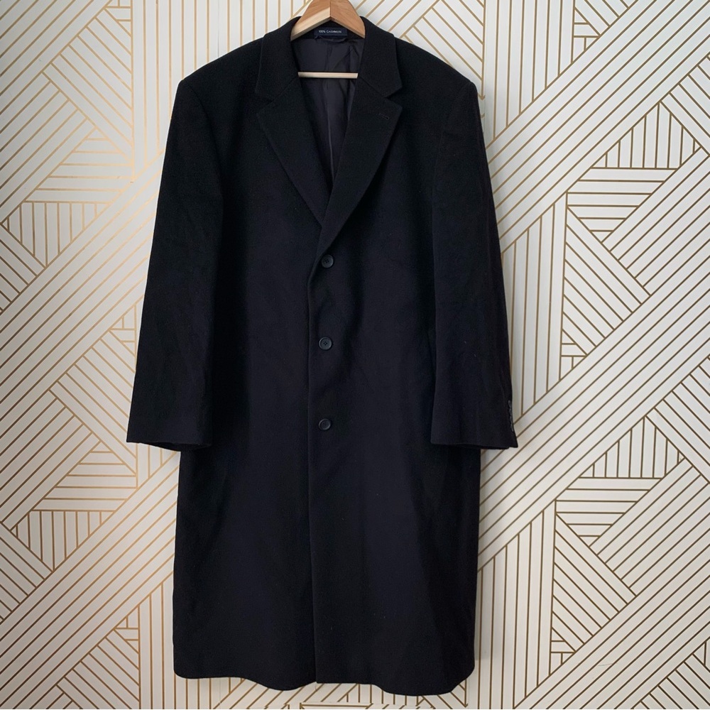 Daniel Cremieux 100% Cashmere Top Coat Overcoat 
Peacoat black 48L for Dillards - Picture 2 of 12